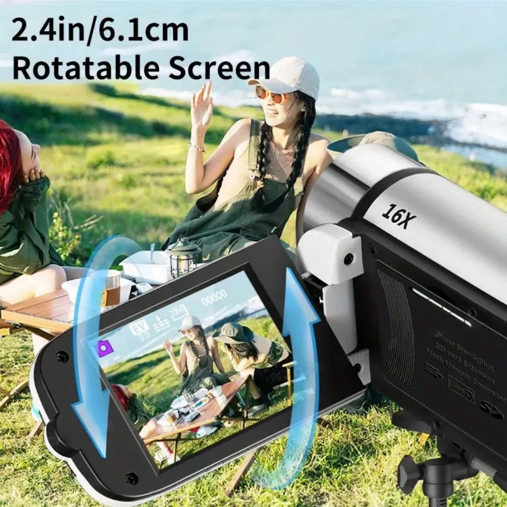 NEW HD Digital Camera with 16x Zoom - Handheld Video Recorder for Home - Picture 6 of 9